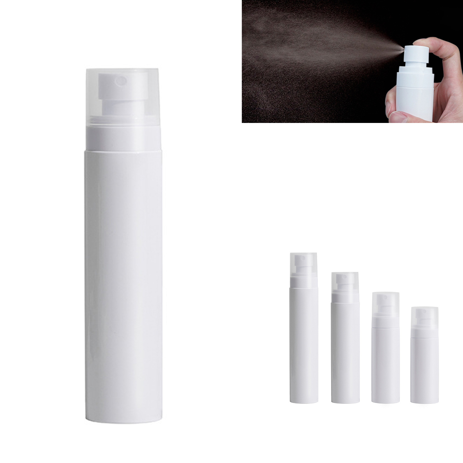 White Plastic Spray Bottle Fine Mist4oz (120ml) 1