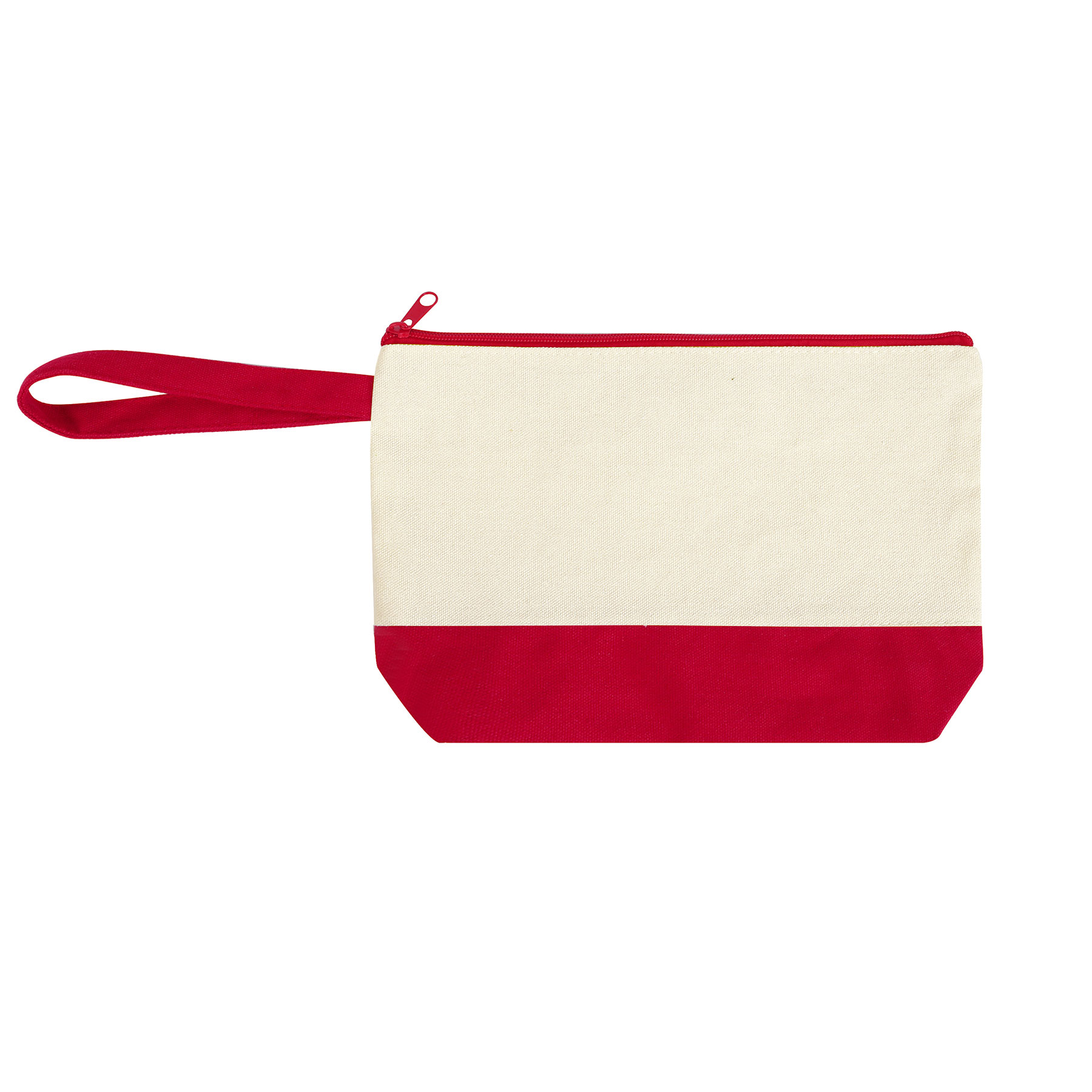 Zippered Cotton Canvas Cosmetic Pouch 15