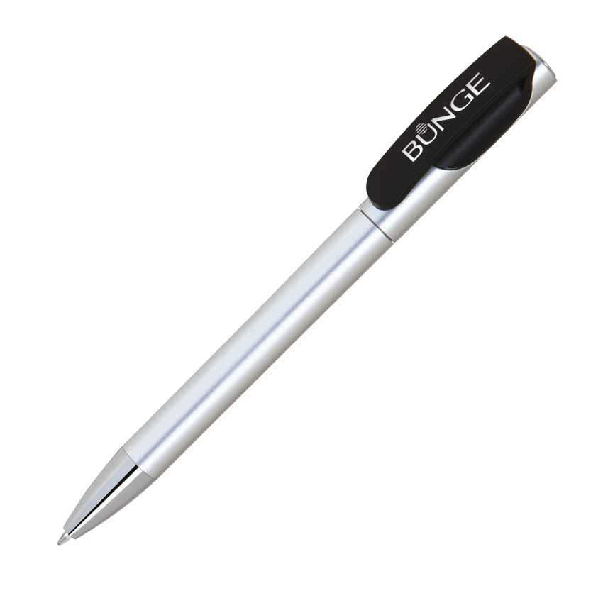 Silver Barrel Twist Action Ballpoint Pen 8
