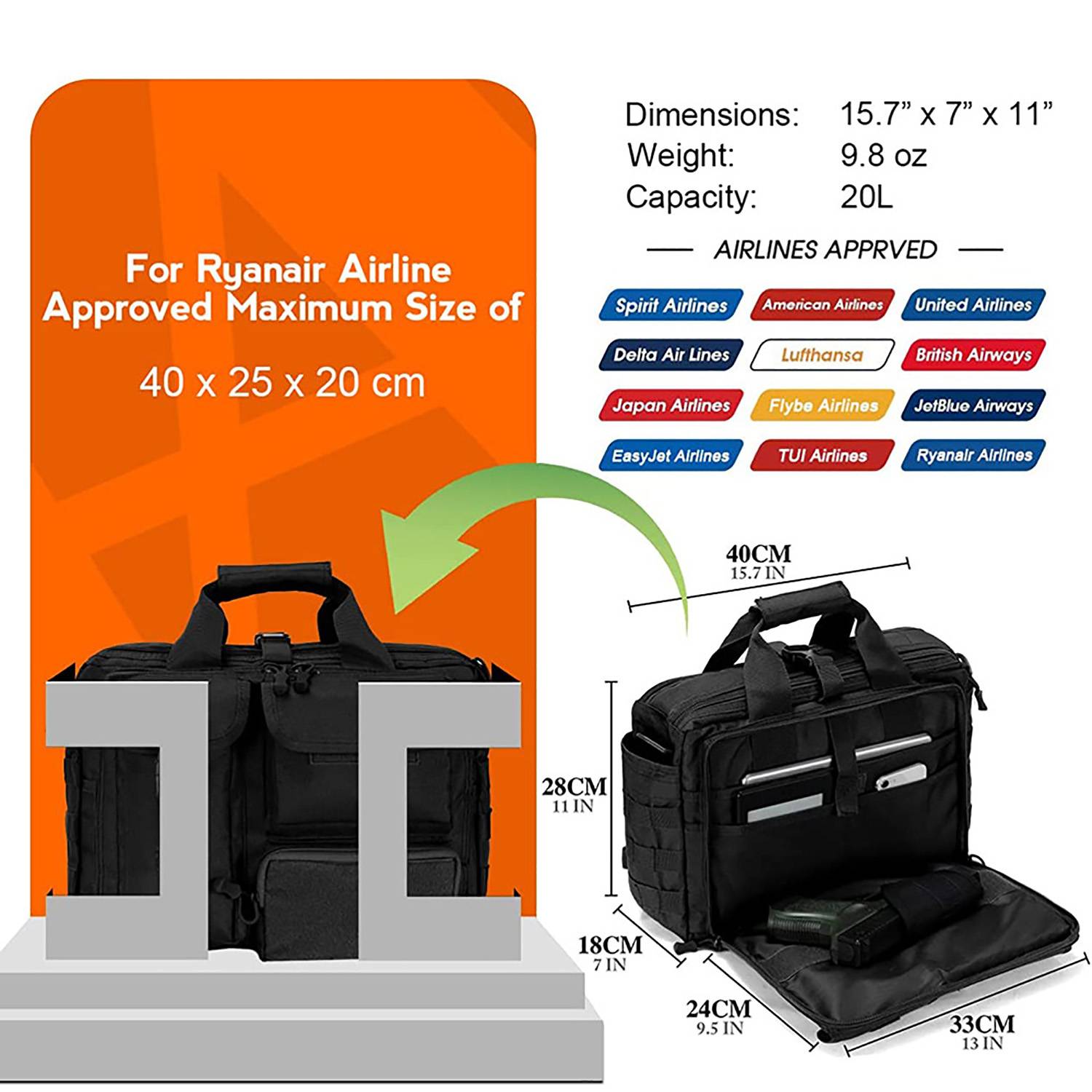 Portable Large Capacity Shoulder Messenger Bag 2
