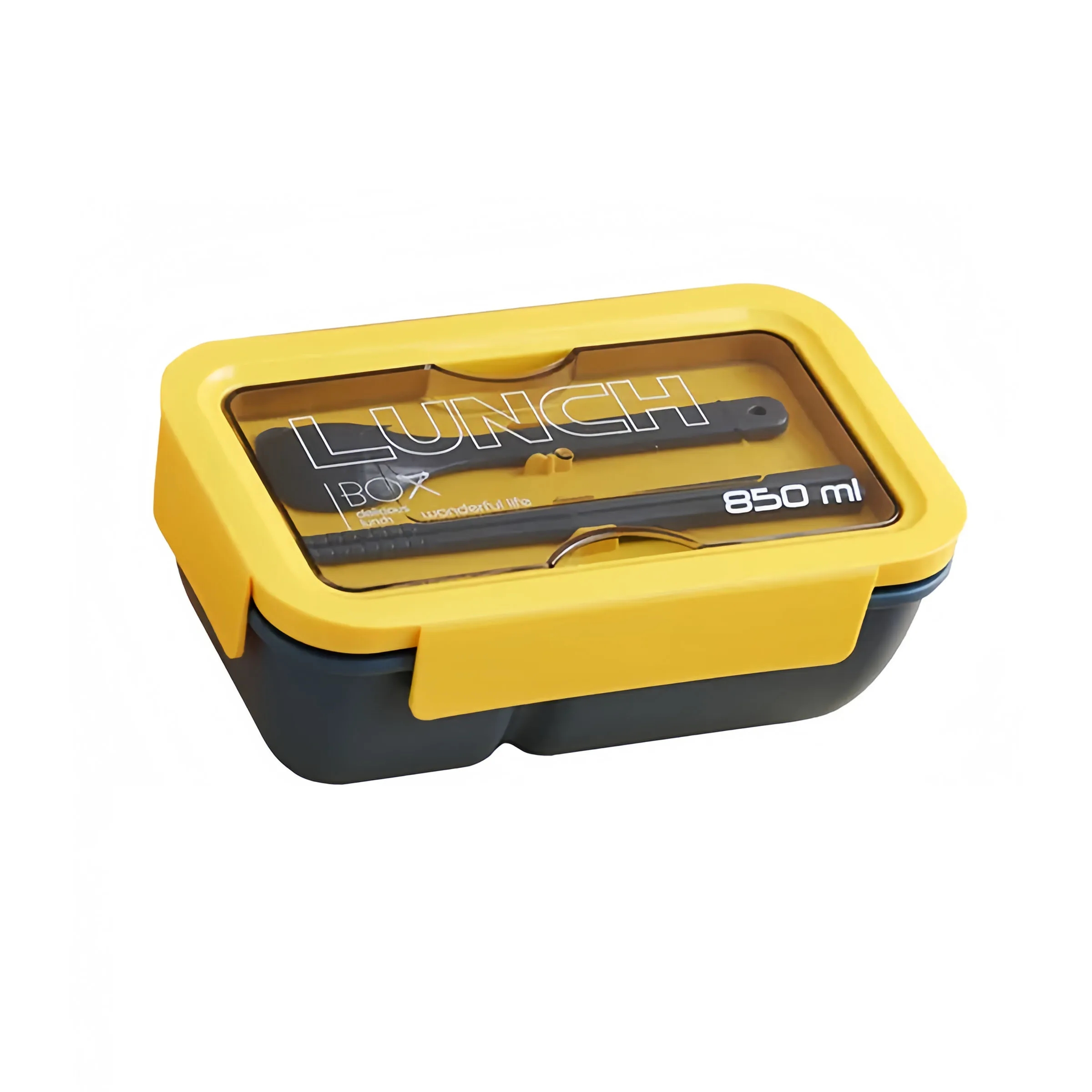 Polypropylene Single Layer Rectangular Student Lunch Box 1