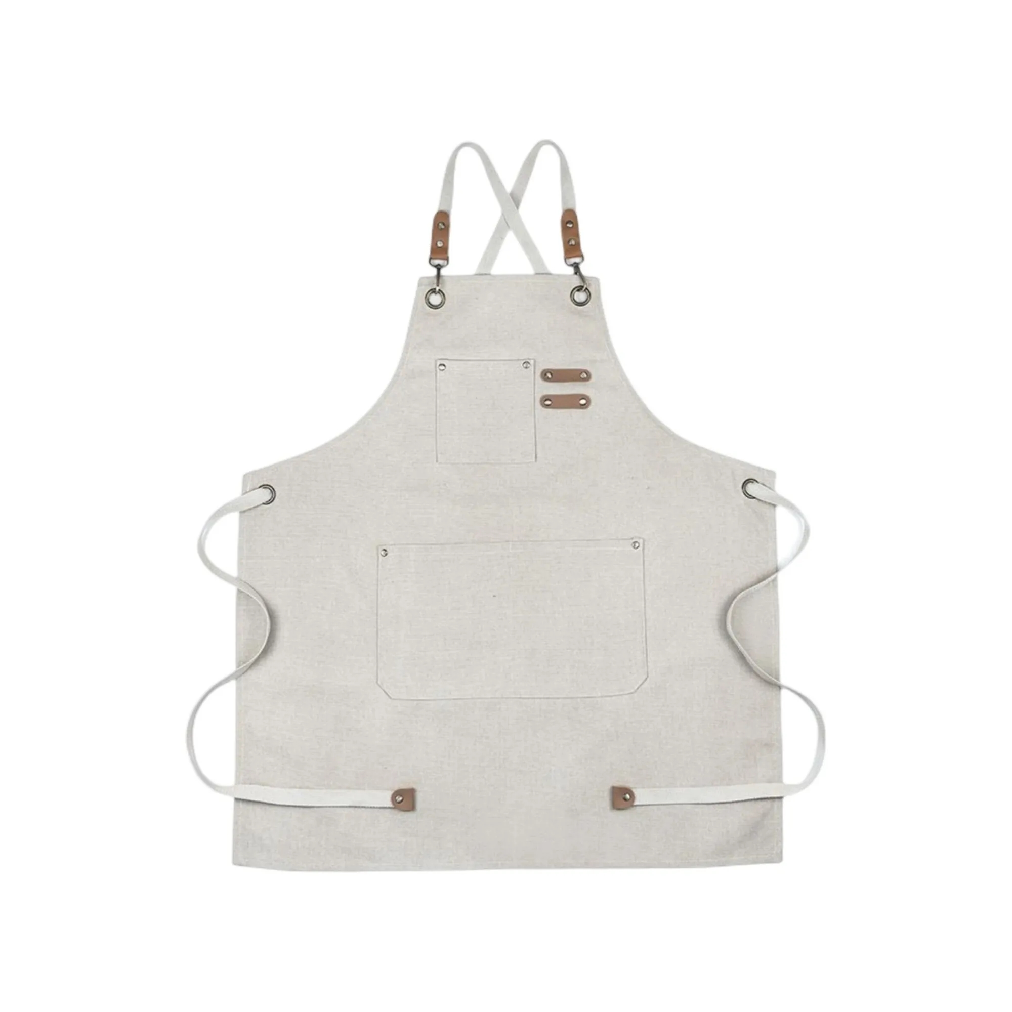 Cotton Canvas Cross Back Heavy Duty Adjustable Work Apron 12