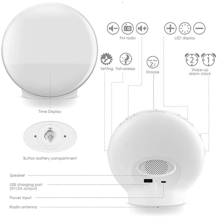 Wake Up Light Sunrise Alarm Clock 1