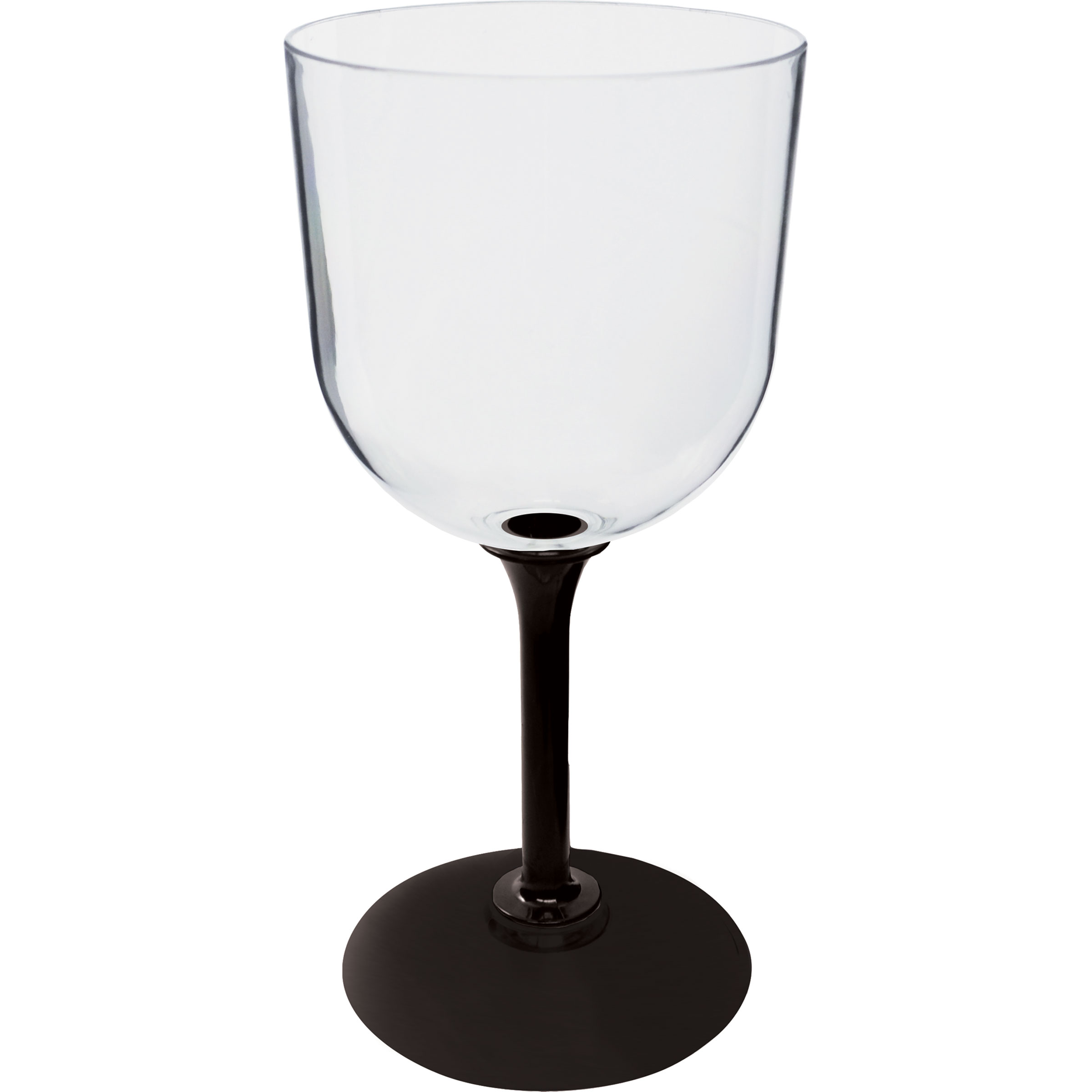 14oz Standard Stem Plastic Wine Goblet with Your Choice of Stem Color 2