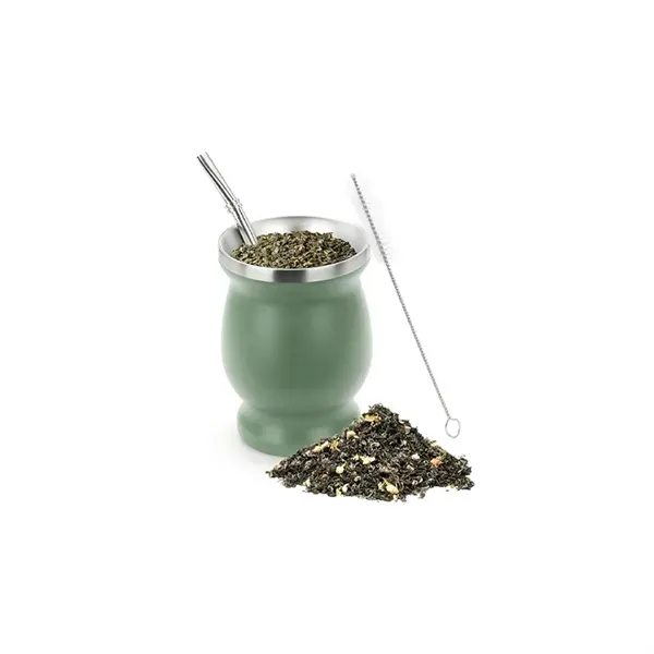 8 Ounce Yerba Mate Cup - Includes Reusable Straw 1