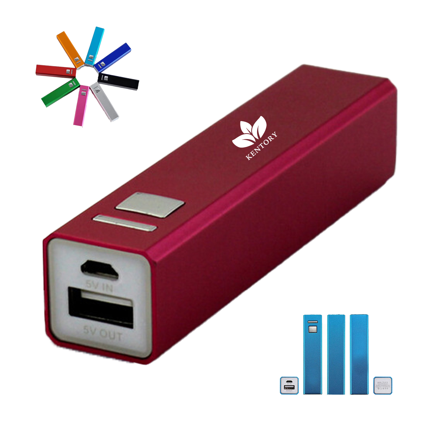 Portable Charger 2600Mah Power Bank Pack With Micro(Input) 1
