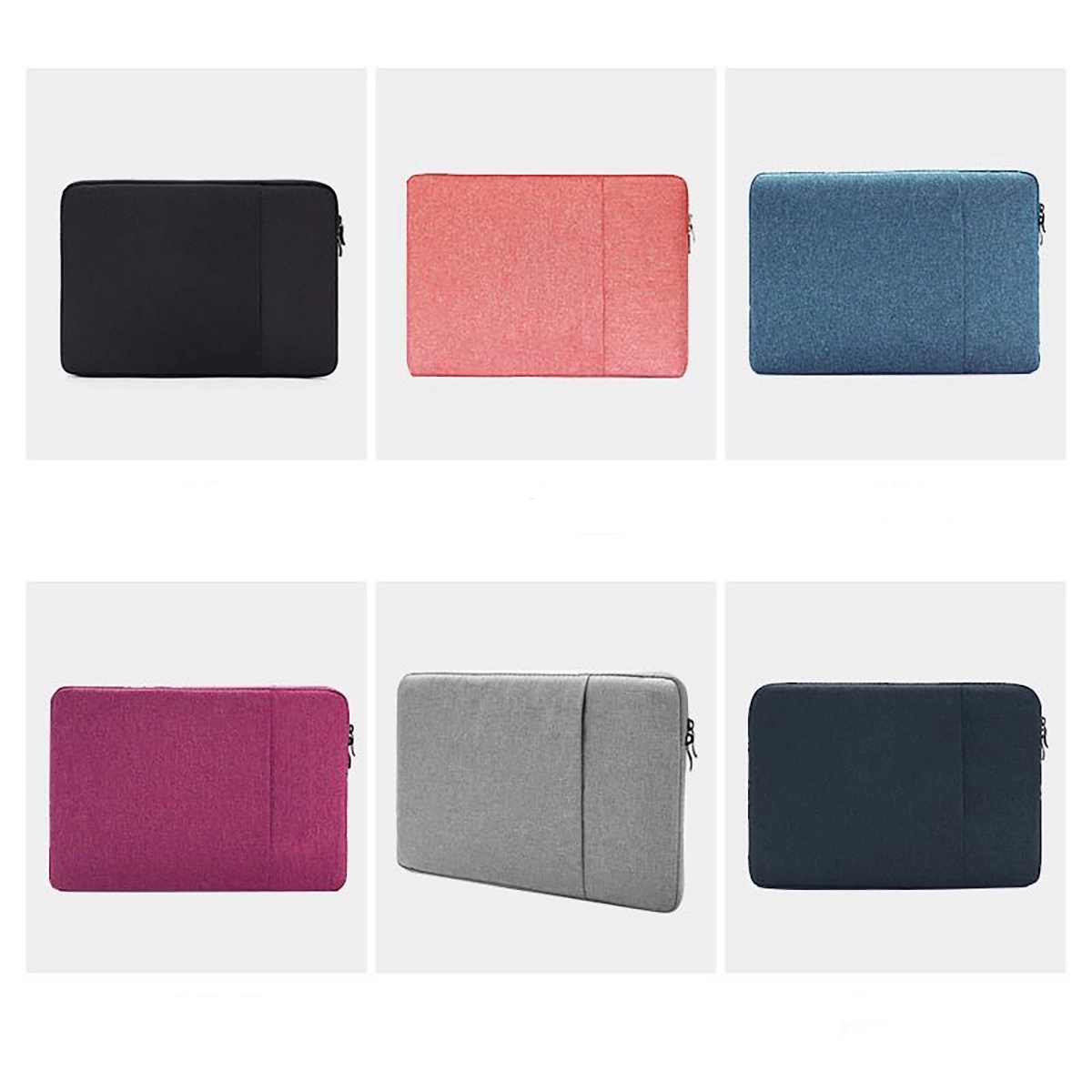 11" Oxford Laptop Sleeves w/ Front Accessory Pocket & Zipper 3