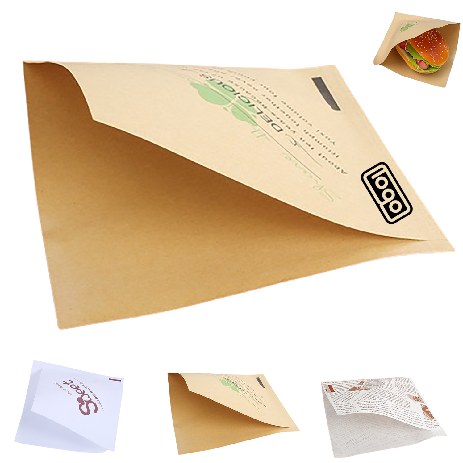 Disposable Oil-Resistant Triangle Paper Bag 11