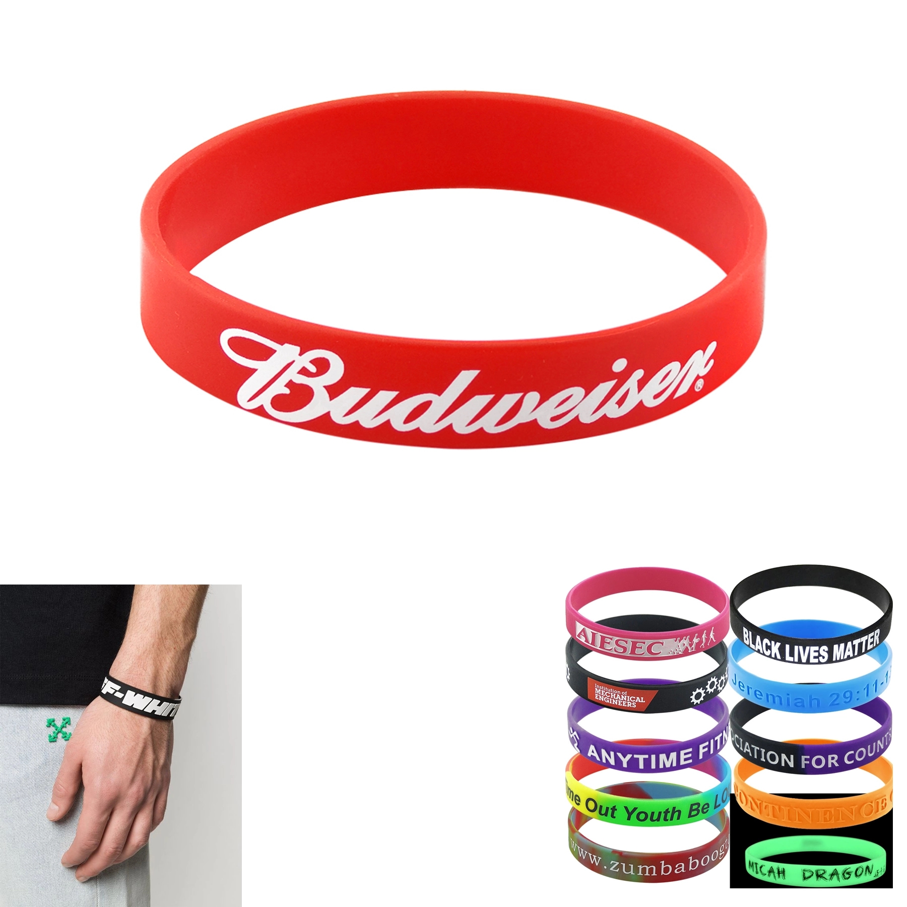Motivational Silicone Bracelet Wristbands 1