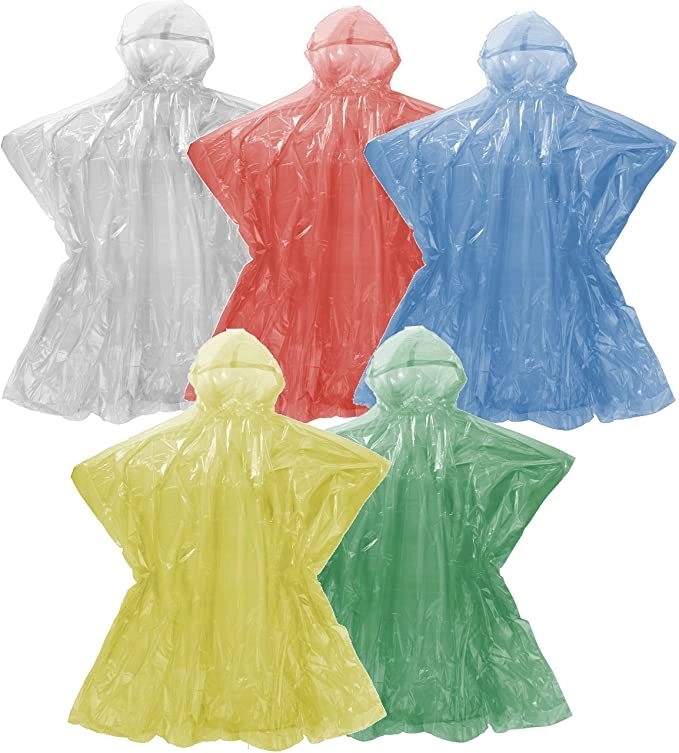Disposable Vinyl Rain Poncho 3