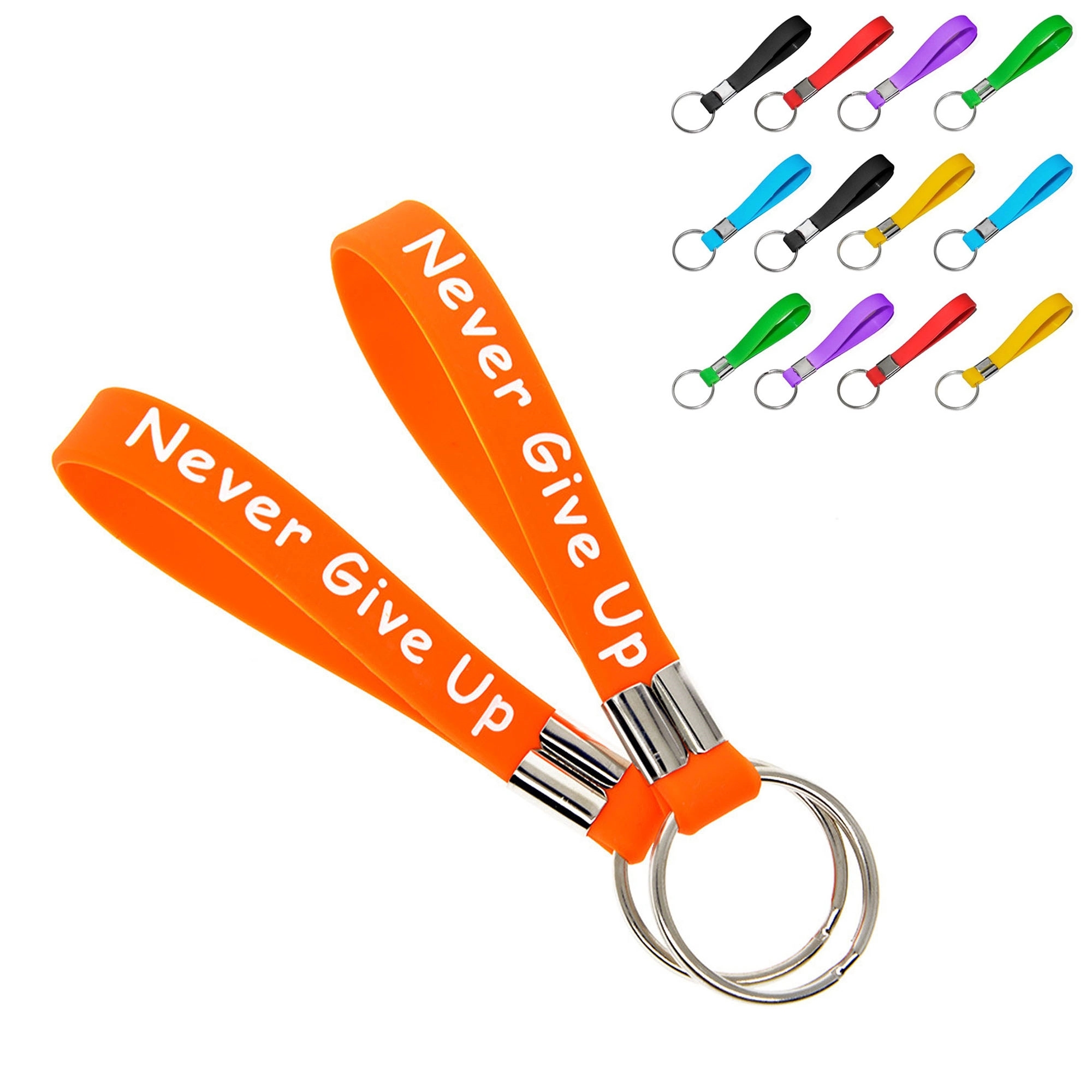 Motivational Silicone Bracelet Key Chain 2