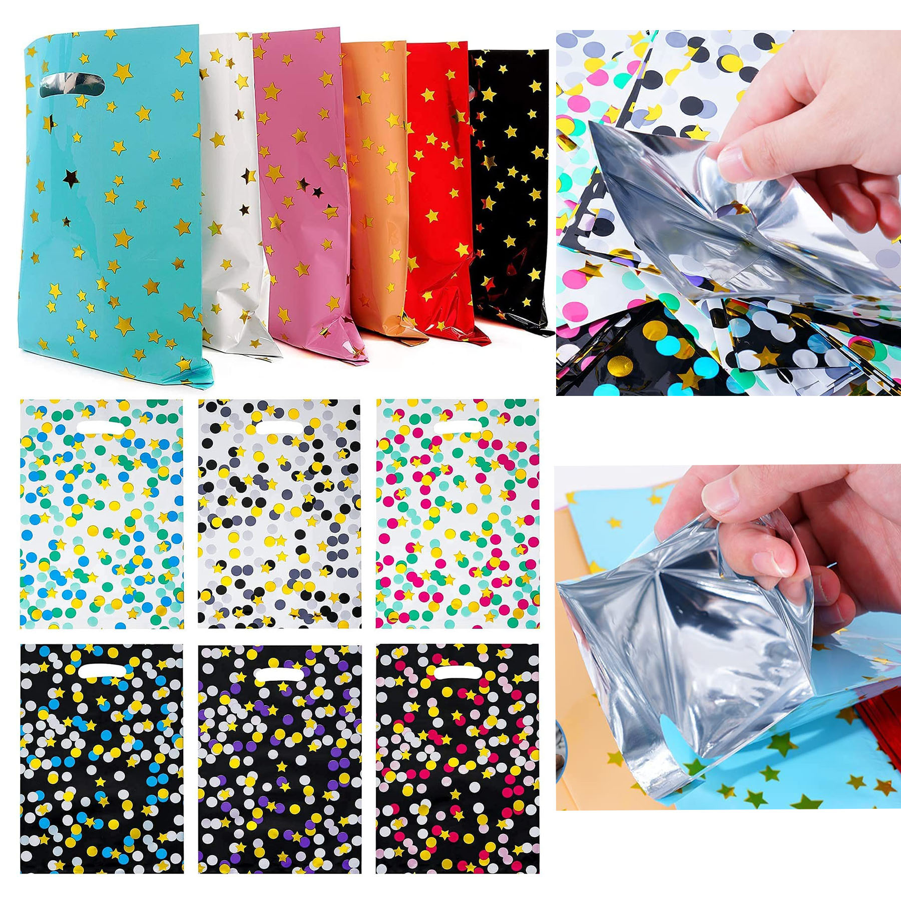 6.7 x 9.8 Inches Plastic Party Gift Bags