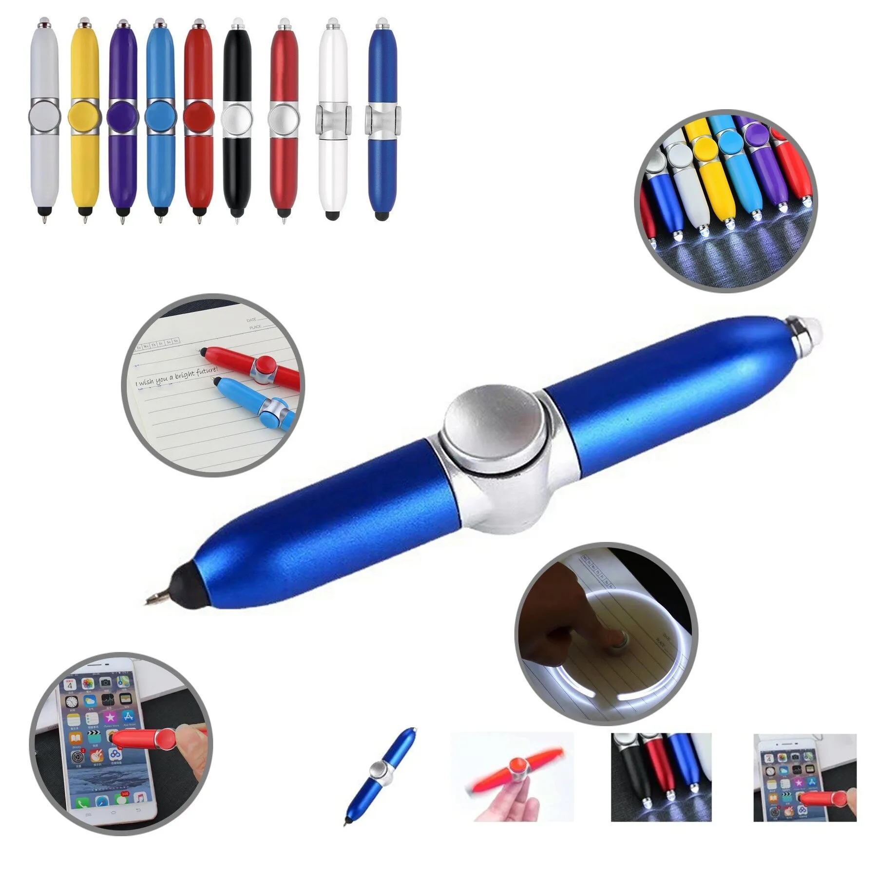 Stylus-404 LED Fidget Spinner Pen 6