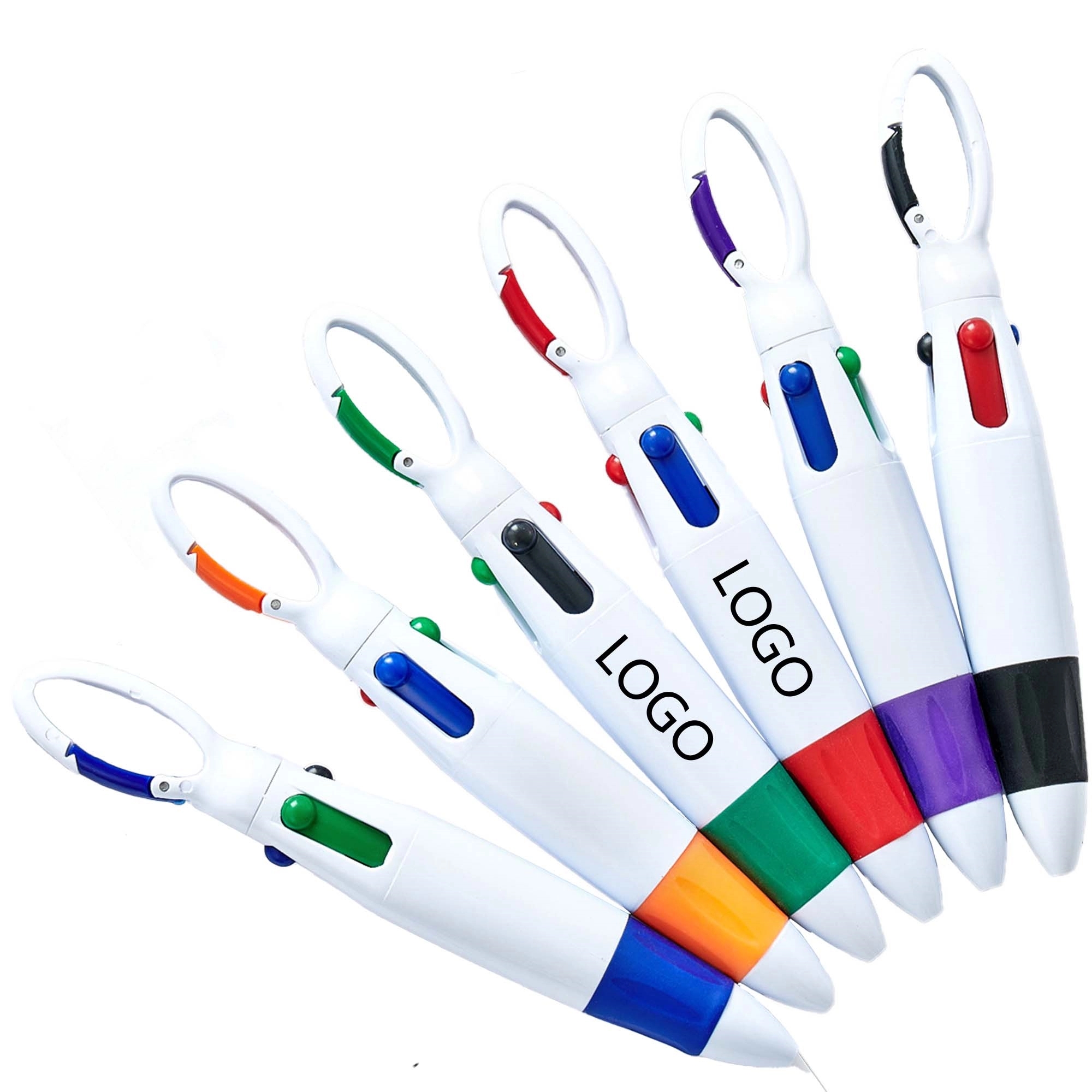 Four Color Ballpoint Pen With Buckle Clip 6