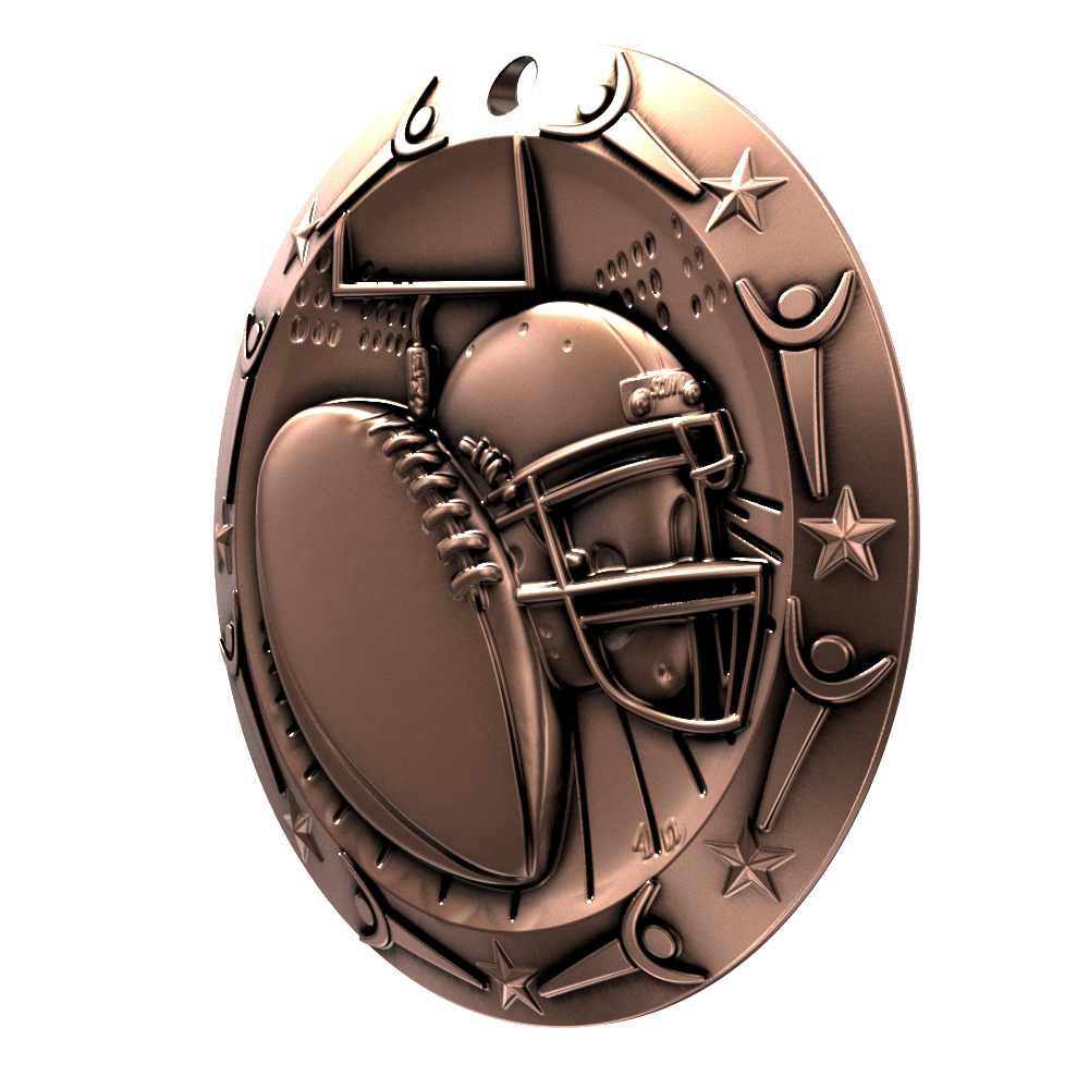 Football World Class Medallion (3") 4