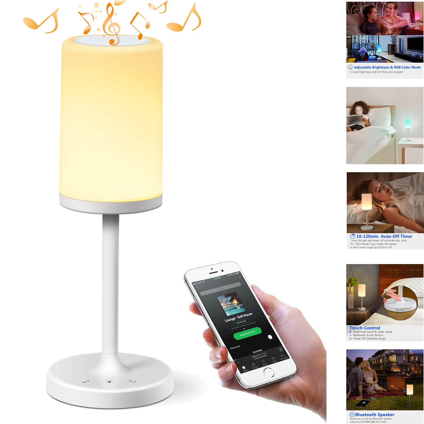 Bedside Lamp Bluetooth Speaker Lamp 2