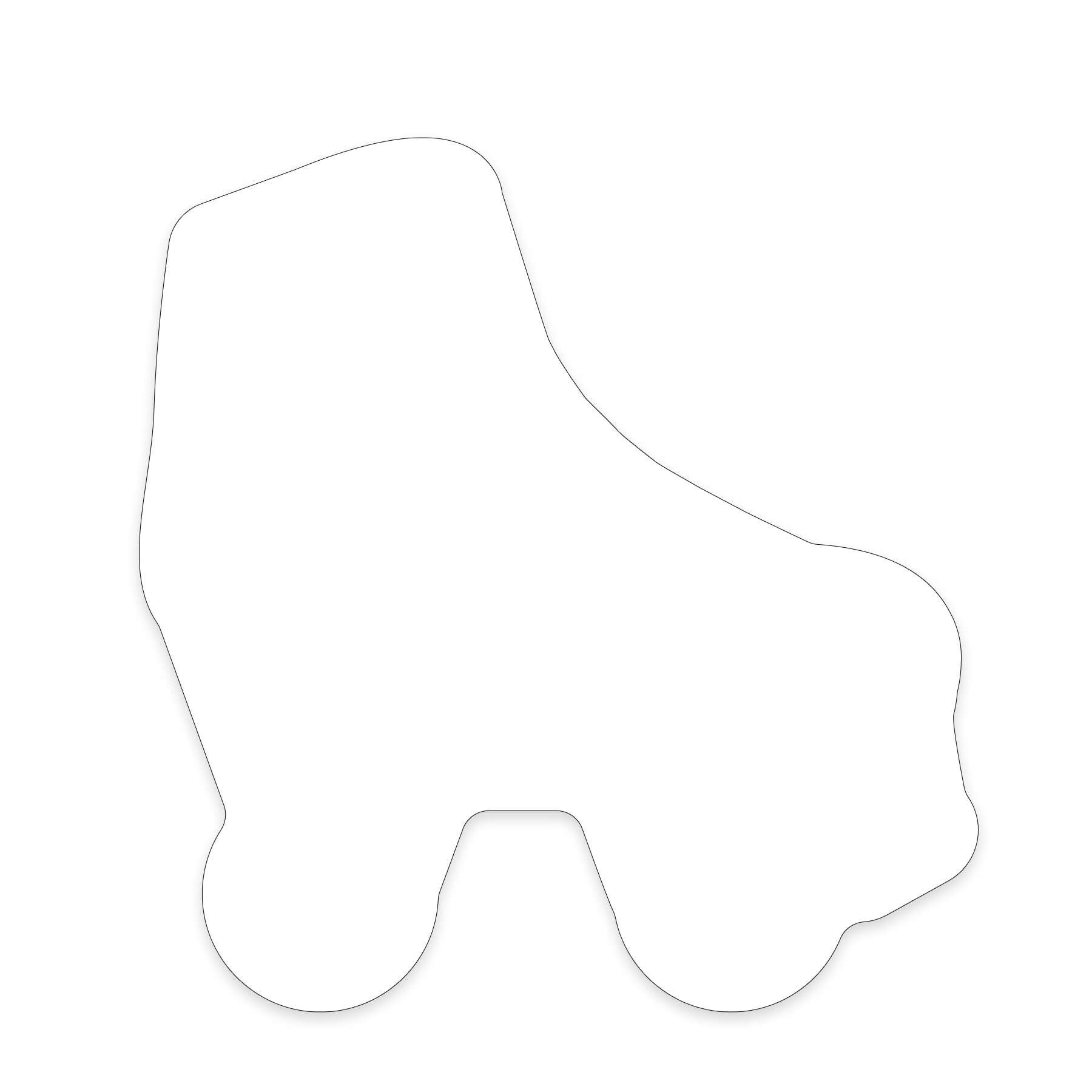 Roller Skate Shaped NoteKeeper™ Magnet 20 Mil 3