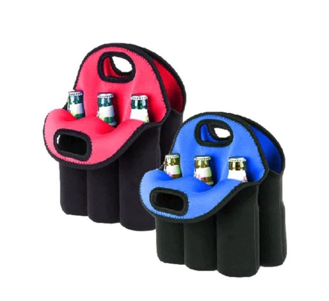 6 Pack Neoprene Wine Cooler Holder, custom can cooler with logo imprint 2