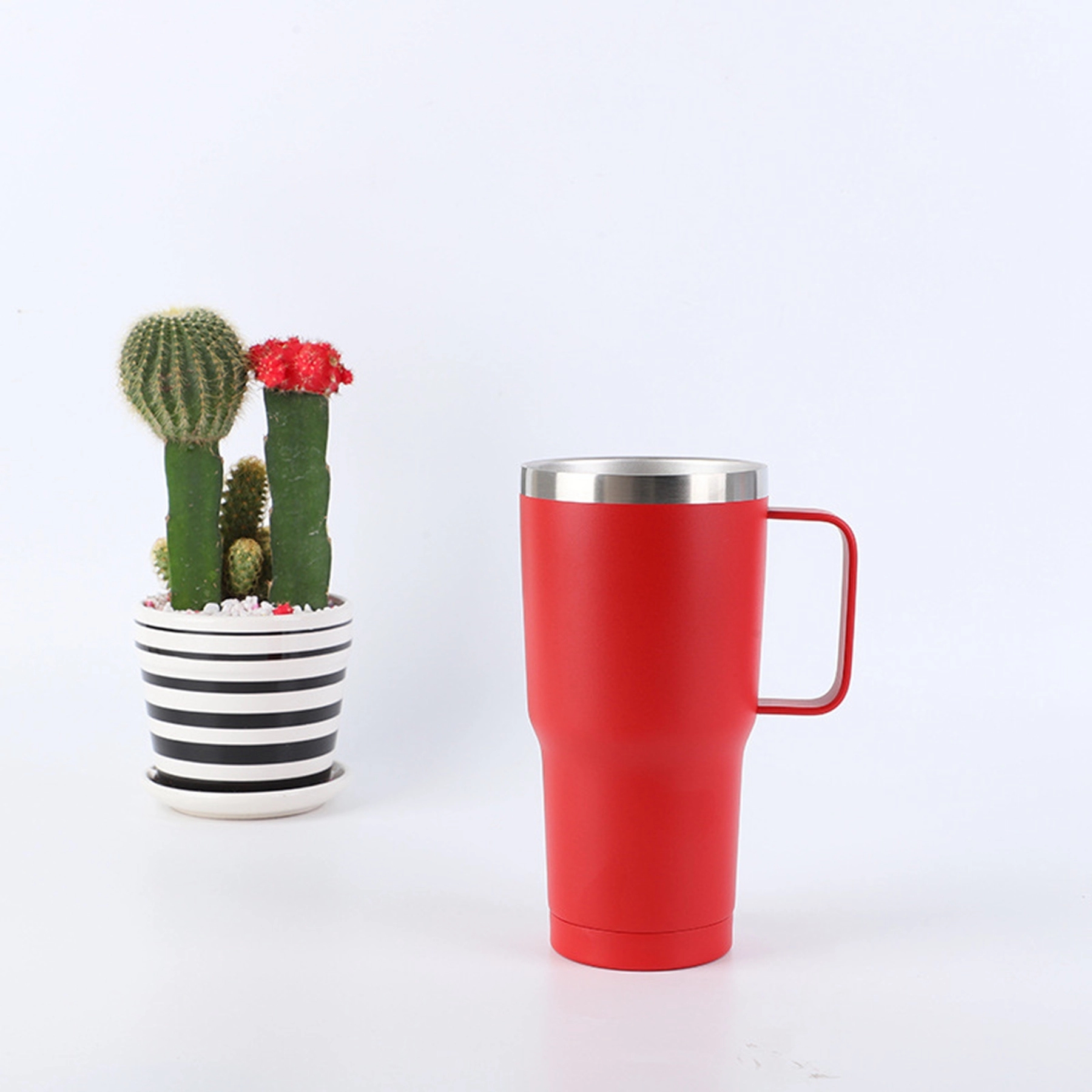 20 Oz. Stainless Steel Double Wall Tumbler With Handle 3