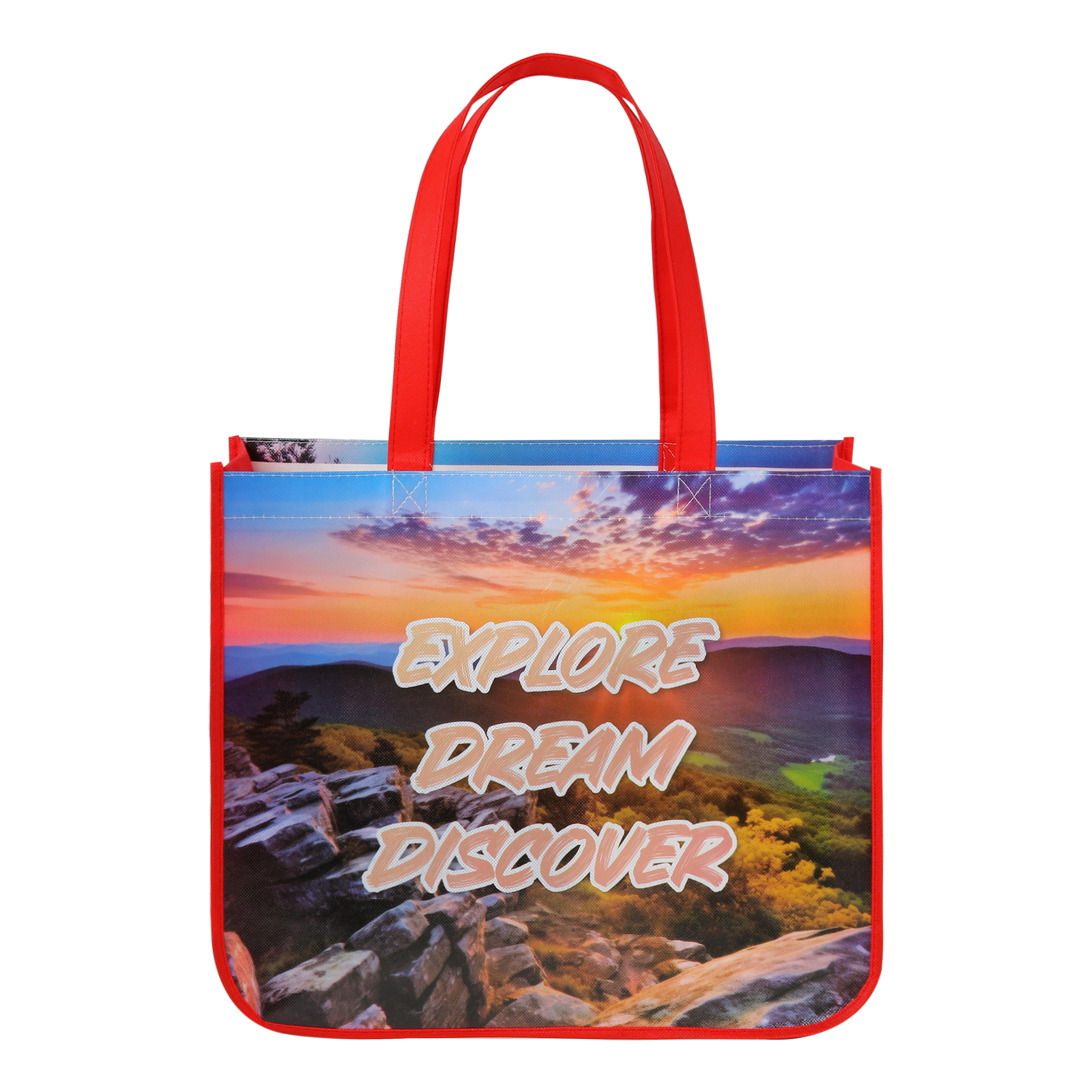 Extra Large Full Color Laminated Curved Bottom Tote Bag 4