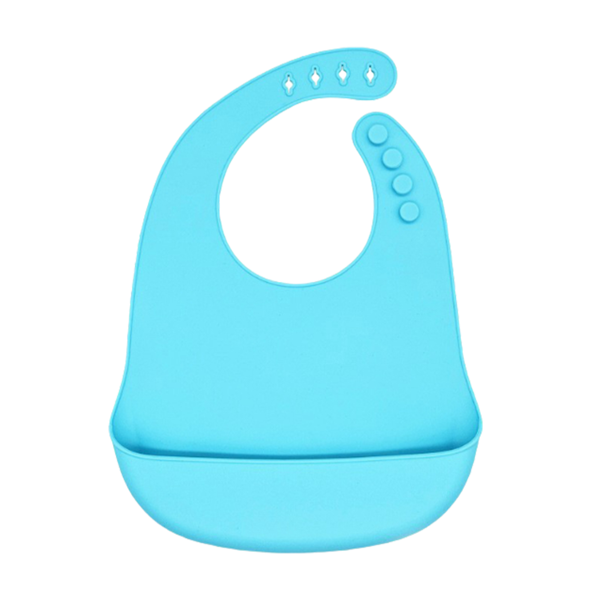 MOQ 50 PCS Safe Adjustable Silicone Toddler Feeding Bib 4