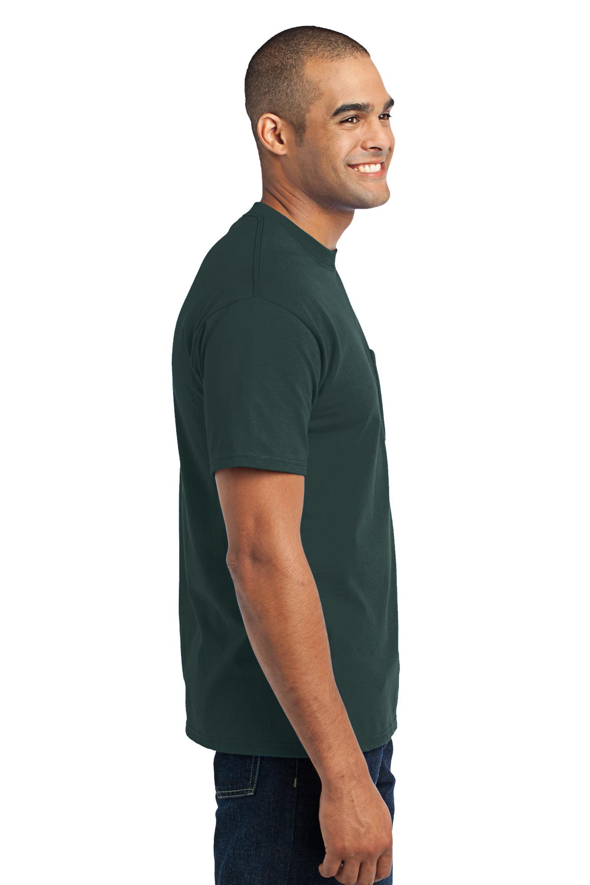 Port & Co Core Blend Pocket Tee. PC55P 34