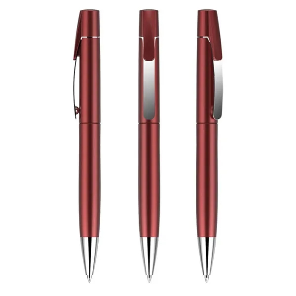 Plastic Ballpoint pen with metal clip 7