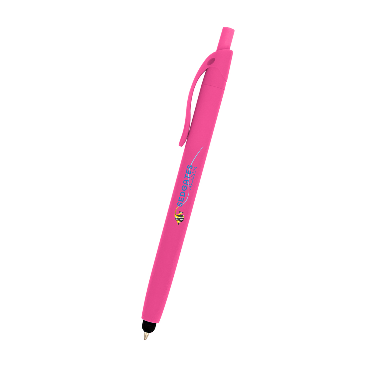 Zinnia Rubberized Pen With Stylus 16
