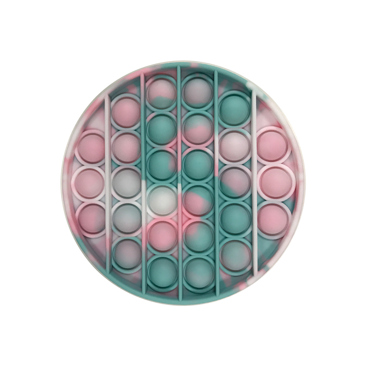 Round Camouflage Push Pop Bubble Fidget Sensory Toy 4