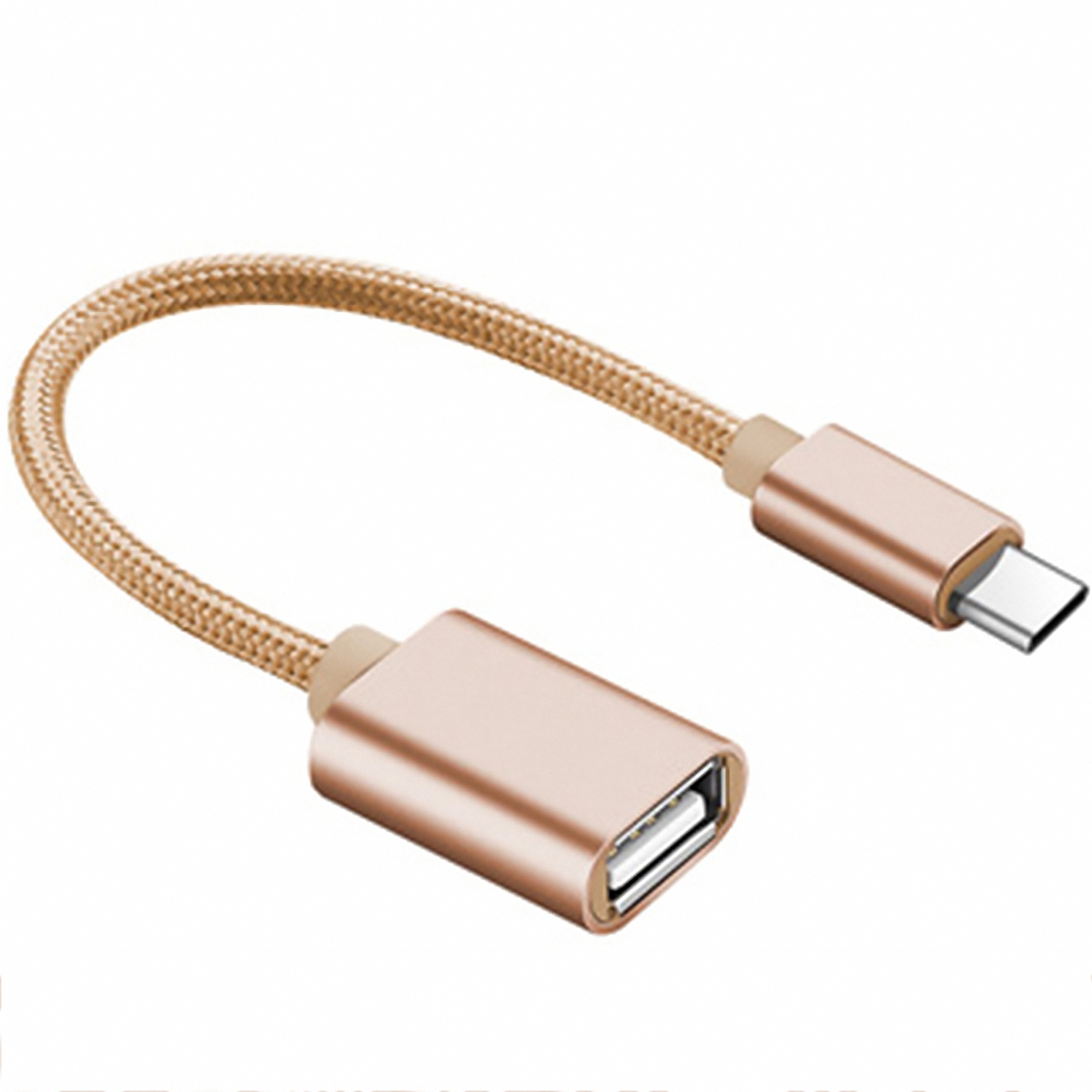 Nylon Micro USB OTG Cable / Nylon Type-C OTG Adapter Cable 2