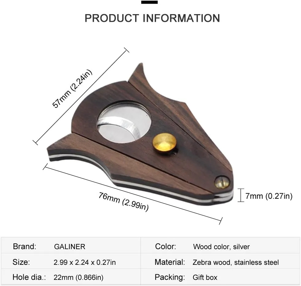 Wood Cigar Cutter With Lock System 3