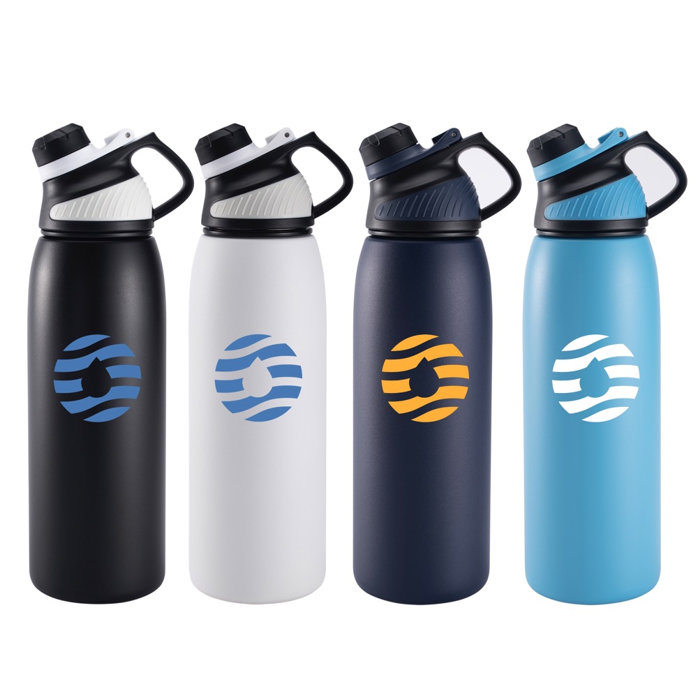 34oz. S/S insulated sports water bottle with spout lid 9