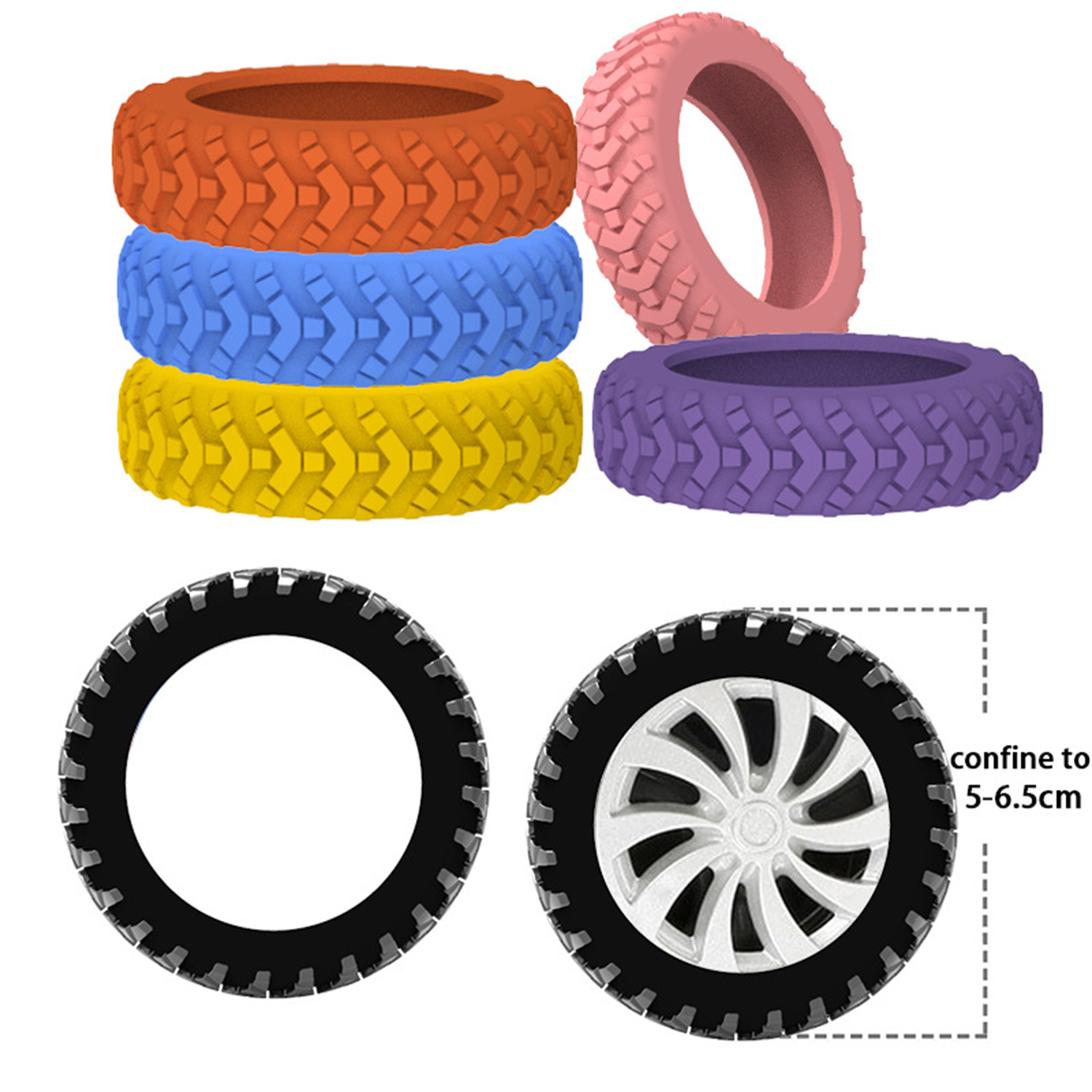 Premium Silicone Luggage Wheel Covers 3