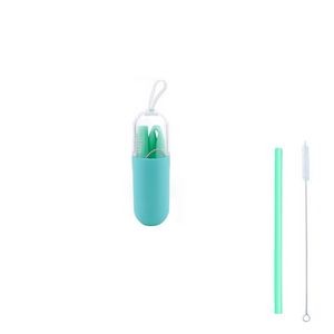 Compact Foldable Silicone Straw With Capsule Case 10