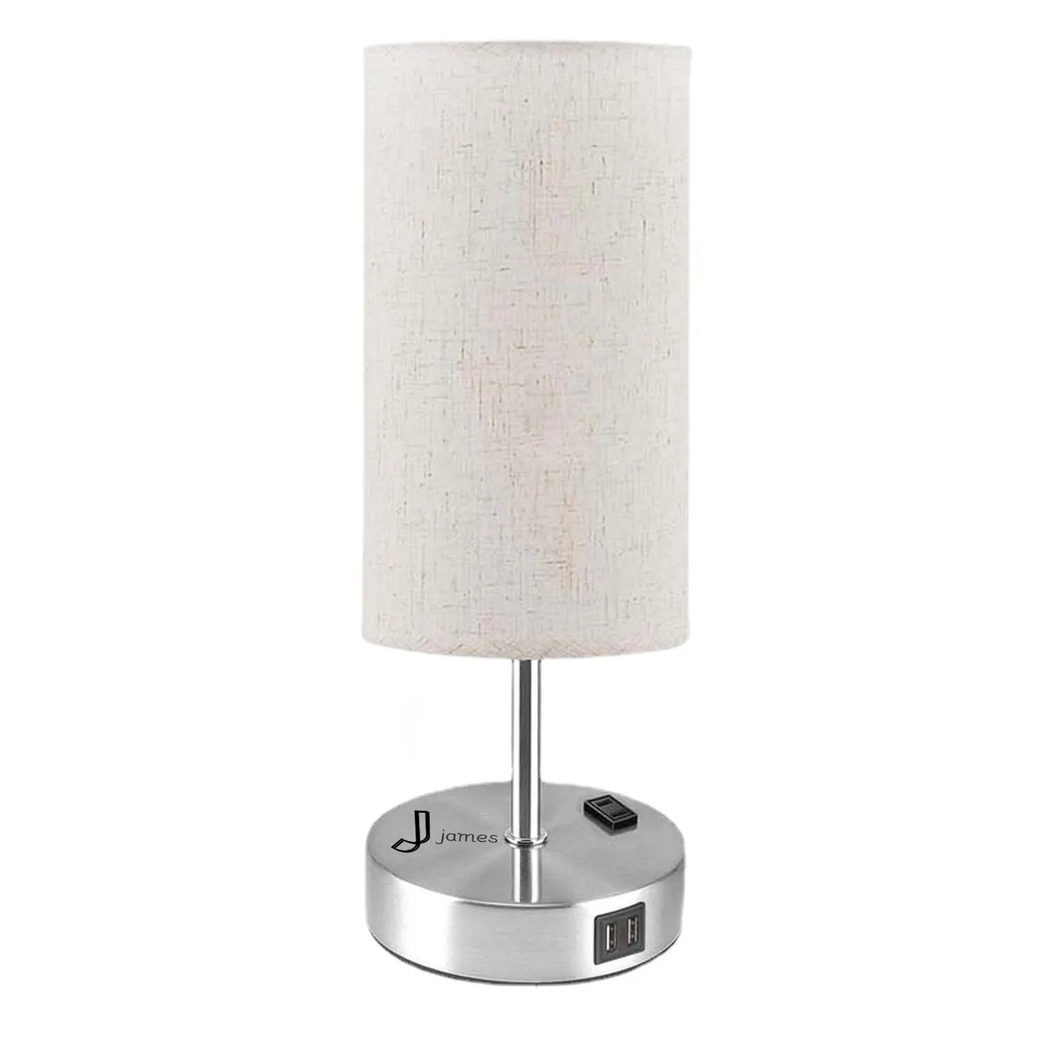 Three-Stage Touch Table Lamp With Circular Cloth Cover 2
