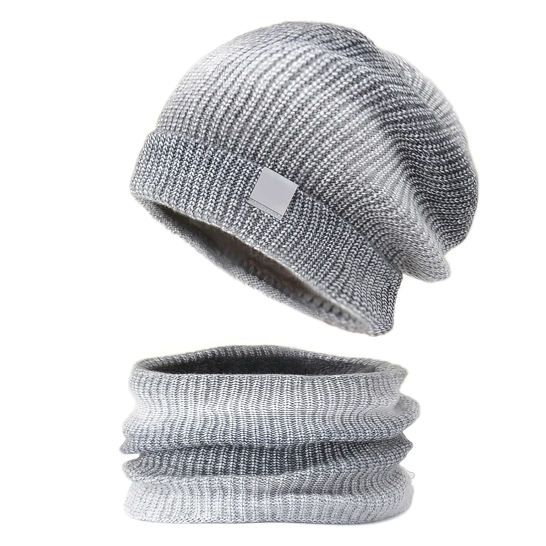 Knit Pom Beanie Scarf Set Winter Ski Hat 2