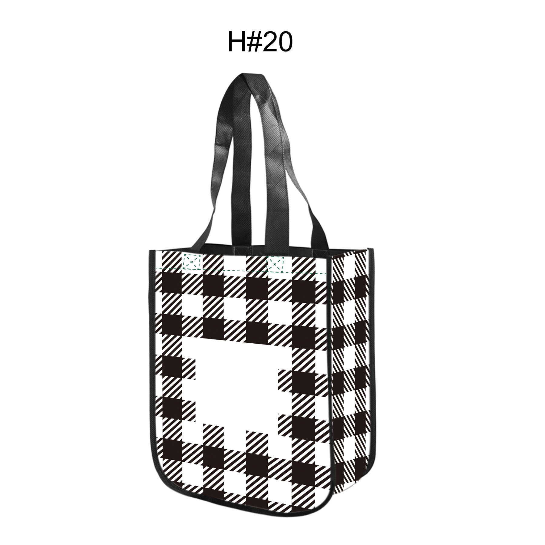 Free Shipping Christmas Design Gusset Laminated Tote Bag 24
