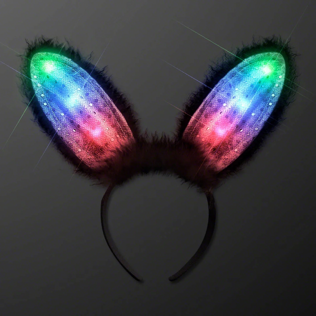 Light up bunny ears headband 2