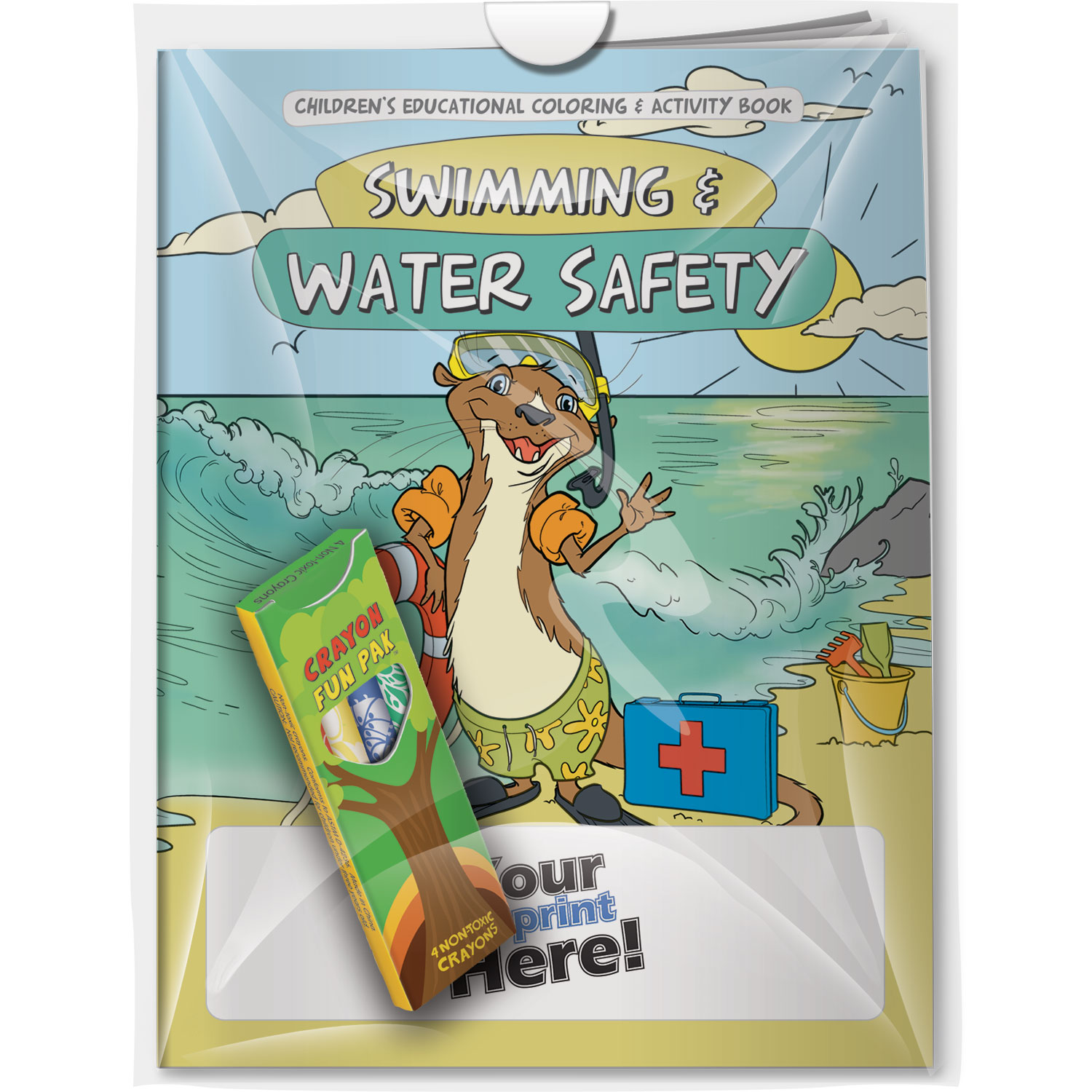 Combo Pack - CB1094 Coloring Book & 4-Pack of Crayons in a Poly Bag 5