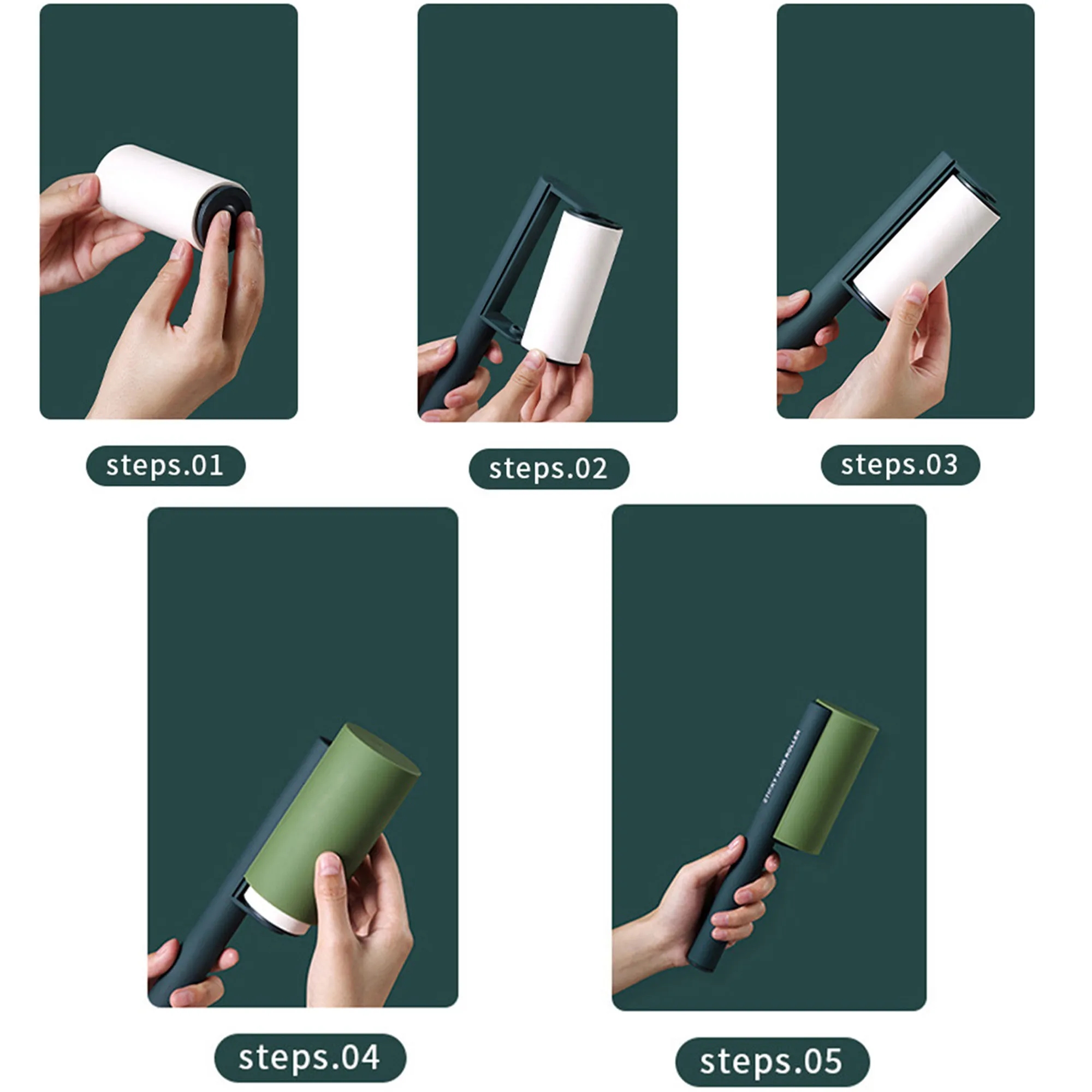 Light Luxury Simple Roller Tear-Off Paper Dust Removal Brush 2