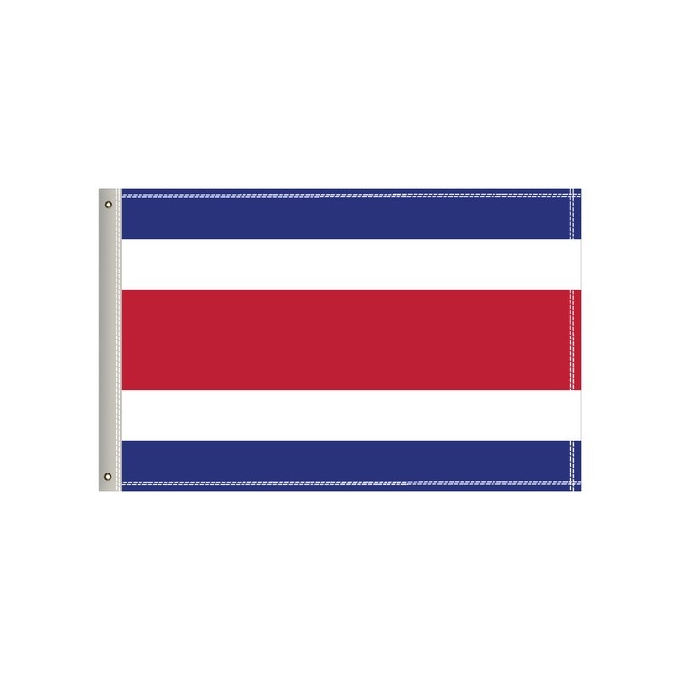 National Flag, Costa Rica, Double-Sided - 36"W x 24"H 2