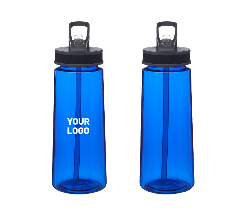 Plastic Water Bottle with Straw, 22 oz. 6