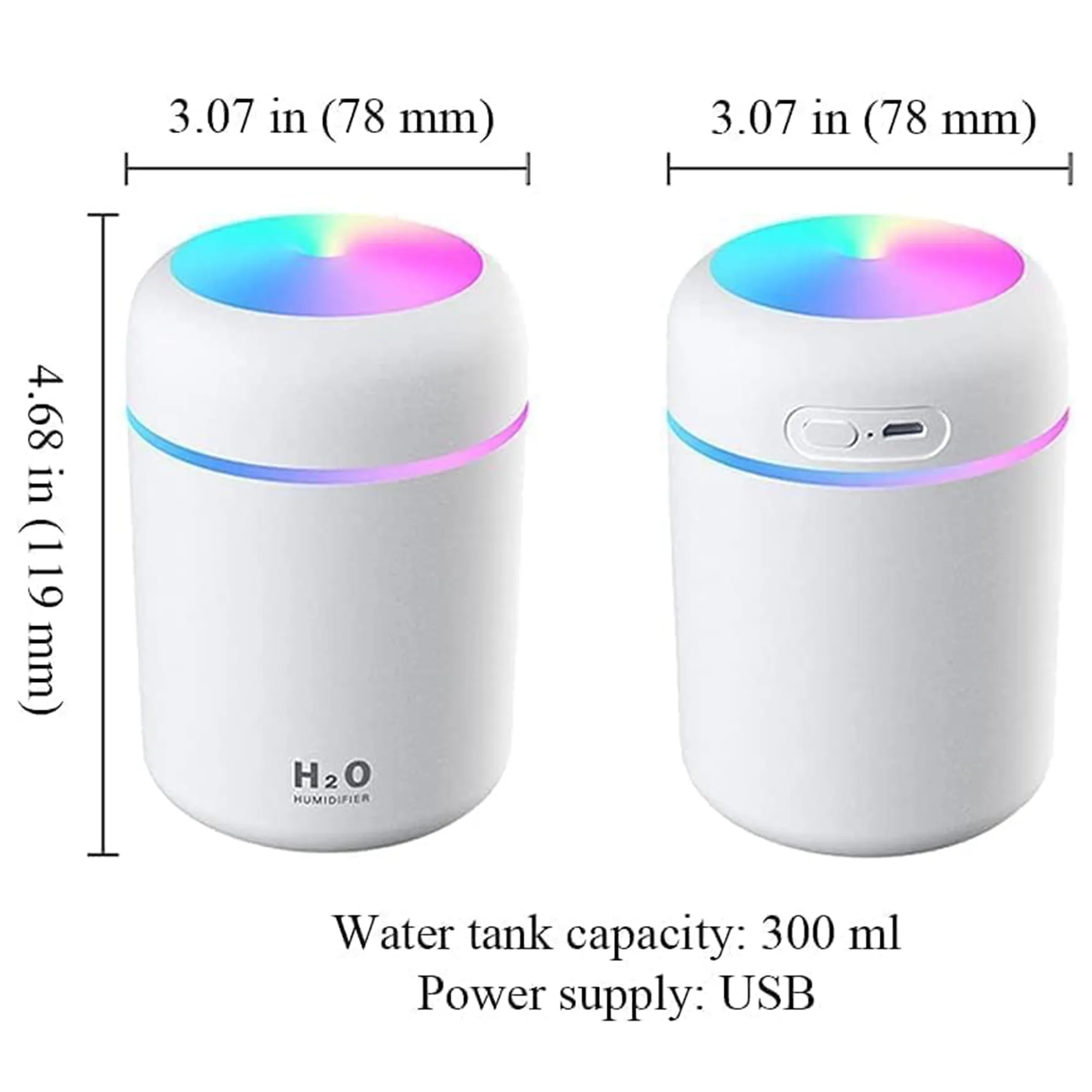Colorful Cool Mist Mini Desktop Humidifier 2