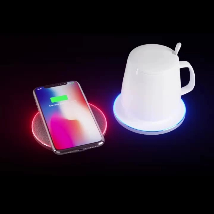2 In 1 Smart Mug Warmer with Wireless Charger Ember 6