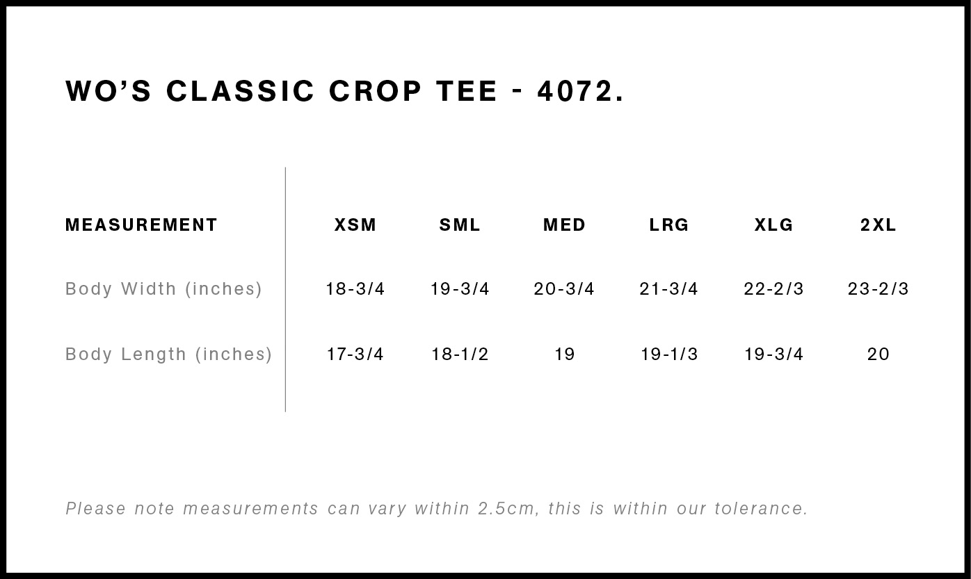 Wo's Classic Crop Tee | 4072 40