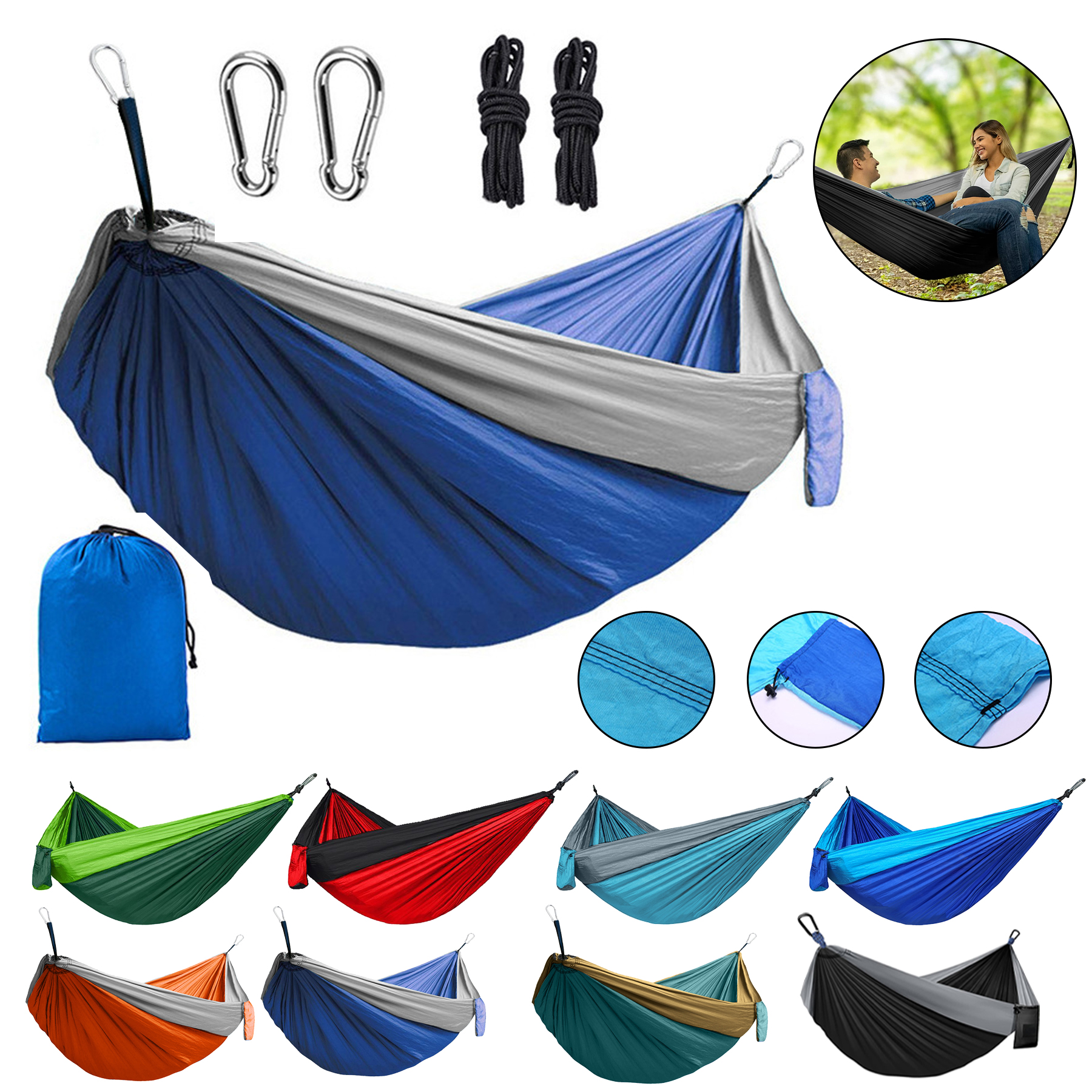 Lightweight Nylon Camping Hammock Chair 2