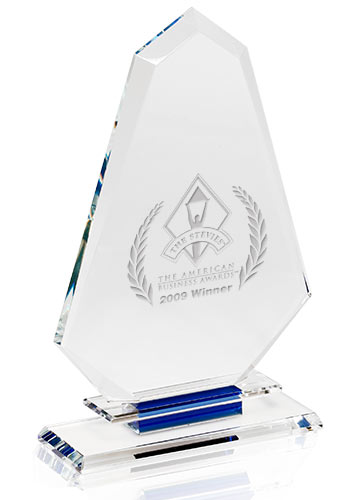 Blue Accent Glass Trophies 2