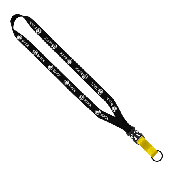 3/4" Multi-Color Polyester Lanyard with Slide Buckle Release & Split-Ring 49