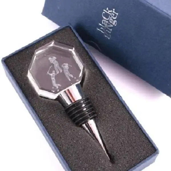 Crystal Octangon Shaped Wine Stopper 2