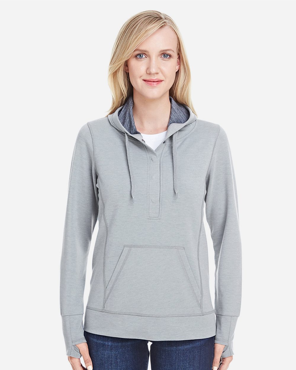 Women's Omega Stretch Snap-Placket Hooded Sweatshirt - 8431 9